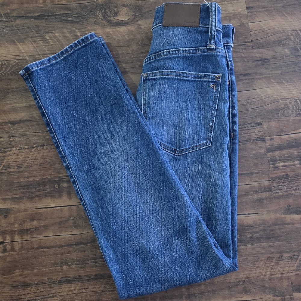 Madewell Classic Straight Blue Jeans Size 23 Dark Wash